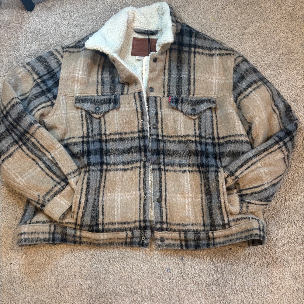 Levi's Gray Sherpa Jacket